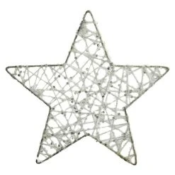 BAUHAUS Christbaumschmuck Stern Weiß, Draht, Eckig