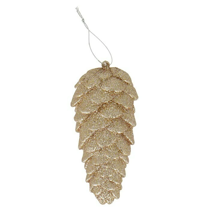 BAUHAUS Christbaumschmuck Zapfen Champagner, Kunststoff, Rund, 1 Stk. 4 BAUHAUS Christbaumschmuck Zapfen Champagner, Kunststoff, Rund, 1 Stk. – Bild 2