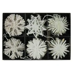 BAUHAUS Christbaumkugel Weiß, Stroh