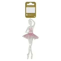 BAUHAUS Christbaumschmuck Ballerina Rosa, Kunststoff, Höhe: 23 Cm