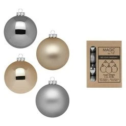 BAUHAUS Weihnachtskugeln 24 Stk., Durchmesser: 3 Cm, Glowing Mountains, Glas -Jalousien Verkäufe 12 1075