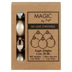 BAUHAUS Weihnachtskugeln 24 Stk., Durchmesser: 3 Cm, Glowing Mountains, Glas -Jalousien Verkäufe 12 1076