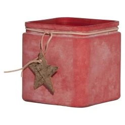 BAUHAUS Vase Square Frost L X B X H: 12 X 12 X 12 Cm, Rot -Jalousien Verkäufe 12 1080