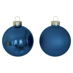 BAUHAUS Weihnachtskugeln 20 Stk., Durchmesser: 6 Cm, Midnight Blue, Glas