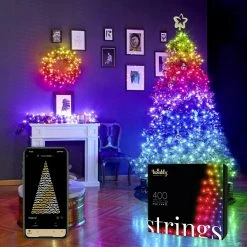 BAUHAUS Twinkly LED-Lichterkette Außen, 20 M, 250-flammig, Lichtfarbe: RGBW