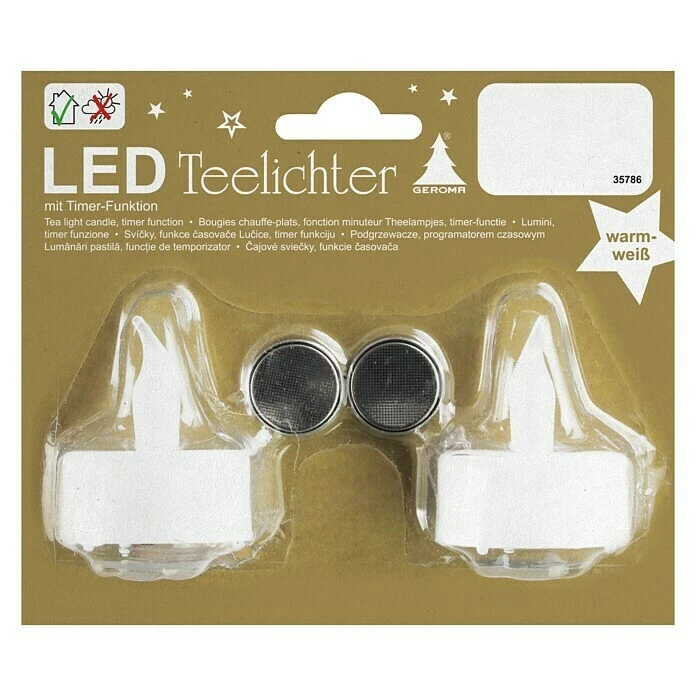 BAUHAUS LED-Teelicht 2 Stk., Warmweiß 3 BAUHAUS LED-Teelicht 2 Stk., Warmweiß