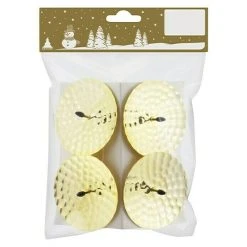 BAUHAUS Dekoelement Kerzenhalter Gold Metall, Gold, 4 Stk.