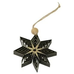 BAUHAUS Deko-Stern L X H: 10 X 10 Cm, Papier, Schwarz