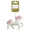 BAUHAUS Christbaumschmuck Einhorn Glitter Rosa Weiß, Kunststoff