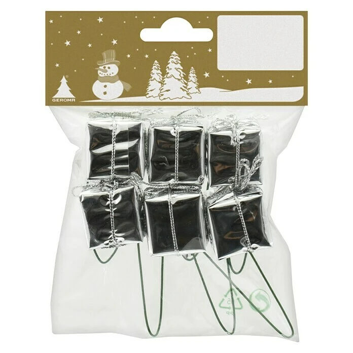 BAUHAUS Dekoelement Folienpäckchen Silber Silber, Kunststoff, 6 Stk. 3 BAUHAUS Dekoelement Folienpäckchen Silber Silber, Kunststoff, 6 Stk.