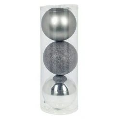 BAUHAUS Christbaumkugel-Mix Silber, Kunststoff, Durchmesser: 15 Cm, 3 Stk. -Jalousien Verkäufe 12 1228