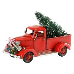 BAUHAUS Dekofigur Weihnachtsauto Metall, Rot