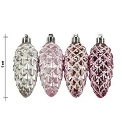 BAUHAUS Christbaumschmuck Zapfen Rosa, Kunststoff, 6 Stk. -Jalousien Verkäufe 12 1274