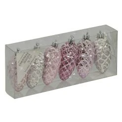 BAUHAUS Christbaumschmuck Zapfen Rosa, Kunststoff, 6 Stk. -Jalousien Verkäufe 12 1275