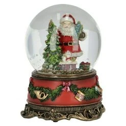 BAUHAUS Schneekugel Mit Spieluhr Kunststoff, Mehrfarbig, Weihnachtsmann -Jalousien Verkäufe 12 1294