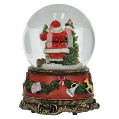 BAUHAUS Schneekugel Mit Spieluhr Kunststoff, Mehrfarbig, Weihnachtsmann -Jalousien Verkäufe 12 1295