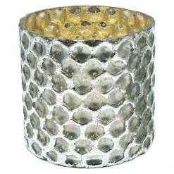 BAUHAUS Teelichthalter Ø X H: 10 X 8 Cm, Grau/Silber