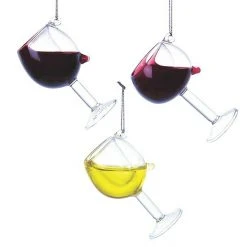 BAUHAUS Christbaumschmuck Weinglas Gold/Champagner, Kunststoff, 1 Stk.