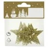 BAUHAUS Dekoelement Sterne Gold, Kunststoff, Eckig