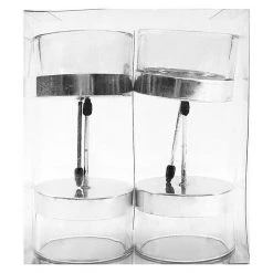 BAUHAUS Kerzenhalter Kerzenhalter Aus Glas Silber, Glas, 4 Stk.