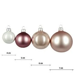 BAUHAUS Christbaumkugel-Mix Weiß, Glas, Durchmesser: 4 Cm - 7 Cm -Jalousien Verkäufe 12 1371