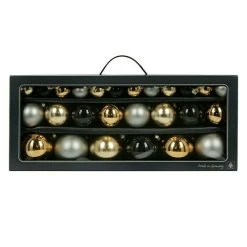 BAUHAUS Christbaumkugel-Mix Glas, Durchmesser: 4 Cm - 8 Cm, 26 Stk.