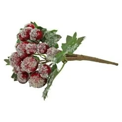 BAUHAUS Dekozweige Mit Beeren Und Blättern Rot, Kunststoff, Länge: 13 Cm