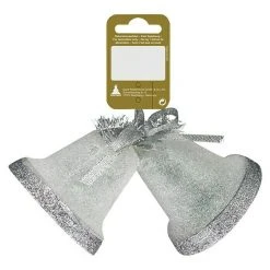 BAUHAUS Christbaumschmuck Doppelglocke Weiß Weiß, Kunststoff