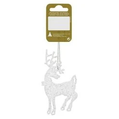 BAUHAUS Christbaumschmuck Weiß, Kunststoff, Sonstige, Hirsch