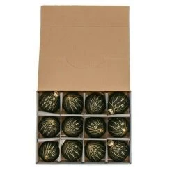 BAUHAUS Christbaumkugel Schwarz, Glas, Durchmesser: 8 Cm -Jalousien Verkäufe 12 1400