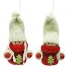 BAUHAUS Christbaumschmuck Wichtel Rot/Weiß Rot, Holz, 2 Stk.