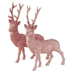 BAUHAUS Dekofigur Hirsch Höhe: 40 Cm, Rosa, 1 Stk.