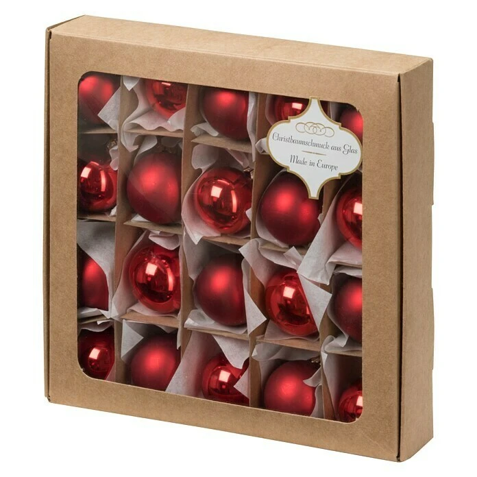 BAUHAUS Christbaumkugel Rot, Glas, Durchmesser: 3 Cm 3 BAUHAUS Christbaumkugel Rot, Glas, Durchmesser: 3 Cm