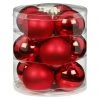 BAUHAUS Christbaumkugel-Mix Rot, Glas, Durchmesser: 8 Cm, 12 Stk. -Jalousien Verkäufe 12 1443