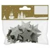 BAUHAUS Dekoelement Sterne Silber, Holz, Eckig