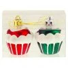 BAUHAUS Christbaumschmuck Cupcakes Grün, Kunststoff, 2 Stk.