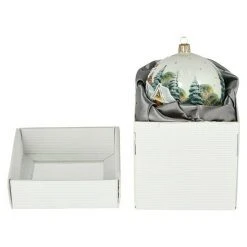 BAUHAUS Christbaumkugel Weiß/Bunt, Glas, Durchmesser: 10 Cm -Jalousien Verkäufe 12 1464