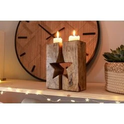 BAUHAUS Teelichthalter Stern L X B X H: 14 X 7 X 20 Cm, Natur, Holz -Jalousien Verkäufe 12 1477