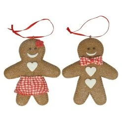 BAUHAUS Kurt Adler Christbaumschmuck Lebkuchenfiguren Braun, Kunststoff, 1 Stk., 2,5 Cm