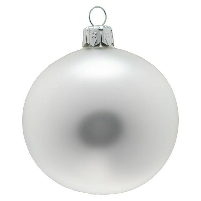 BAUHAUS Weihnachtskugeln 24 Stk., Durchmesser: 7 Cm, Silber, Glas 4 BAUHAUS Weihnachtskugeln 24 Stk., Durchmesser: 7 Cm, Silber, Glas – Bild 2