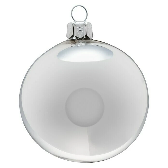 BAUHAUS Weihnachtskugeln 24 Stk., Durchmesser: 7 Cm, Silber, Glas 5 BAUHAUS Weihnachtskugeln 24 Stk., Durchmesser: 7 Cm, Silber, Glas – Bild 3