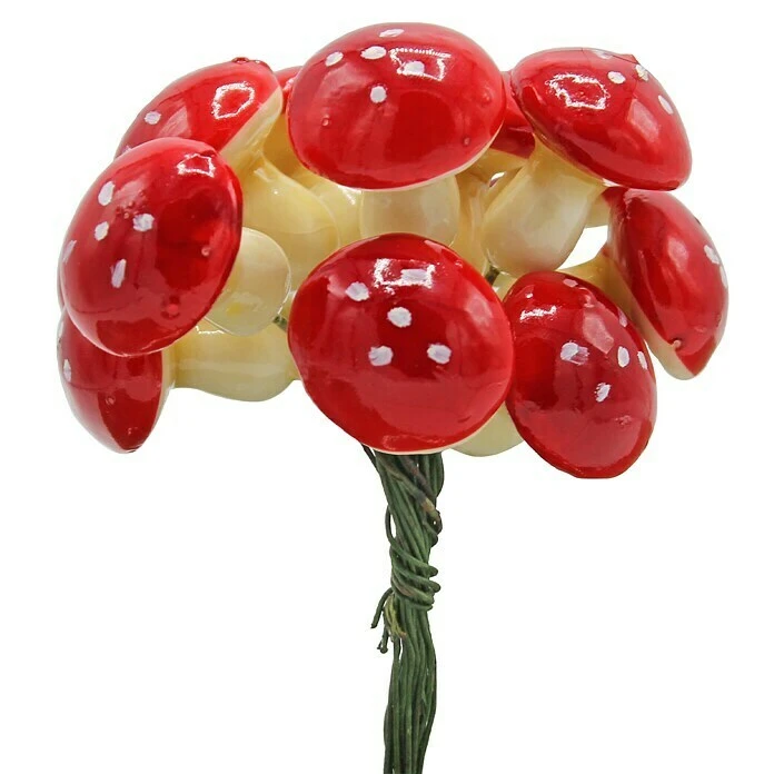 BAUHAUS Dekoartikel Fliegenpilze 12 Stk., Höhe: 3 Cm 4 BAUHAUS Dekoartikel Fliegenpilze 12 Stk., Höhe: 3 Cm – Bild 2