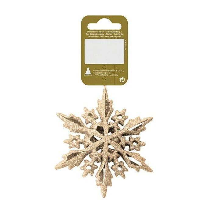 BAUHAUS Christbaumschmuck Gold, Kunststoff, Schneeflocke 3 BAUHAUS Christbaumschmuck Gold, Kunststoff, Schneeflocke