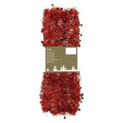 BAUHAUS Christbaumschmuck Sternchengirlande Rot, Kunststoff, Eckig, Länge: 4 M