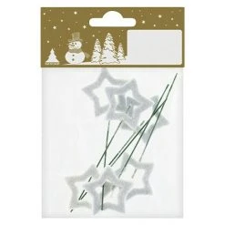 BAUHAUS Dekoelement Sterne Weiß, Draht, Eckig