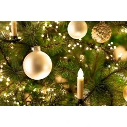 BAUHAUS Christbaumkugel-Mix Weiß/Silber, Glas, Durchmesser: 4 Cm - 7 Cm -Jalousien Verkäufe 12 1663