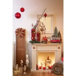 BAUHAUS Dekofigur Weihnachtsbus Höhe: 27 Cm, Metall, Rot -Jalousien Verkäufe 12 1678