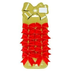 BAUHAUS Dekoartikel Velourschleifen Rot, Textil, 12 Stk.