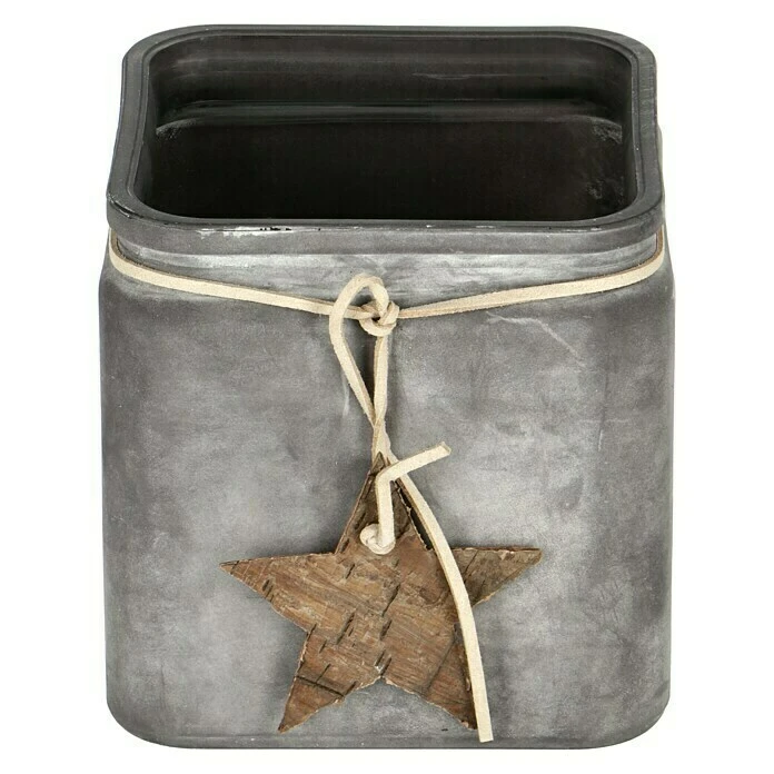 BAUHAUS Vase Square Frost L X B X H: 12 X 12 X 12 Cm, Grau 3 BAUHAUS Vase Square Frost L X B X H: 12 X 12 X 12 Cm, Grau