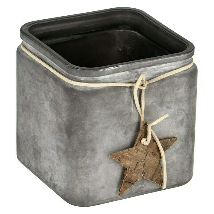 BAUHAUS Vase Square Frost L X B X H: 12 X 12 X 12 Cm, Grau 4 BAUHAUS Vase Square Frost L X B X H: 12 X 12 X 12 Cm, Grau – Bild 2